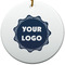 Logo Round Ceramic Ornament