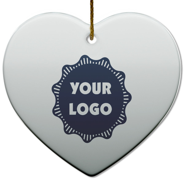 Custom Logo Heart Ceramic Ornament