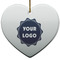 Logo Ceramic Flat Ornament - Heart (Front)
