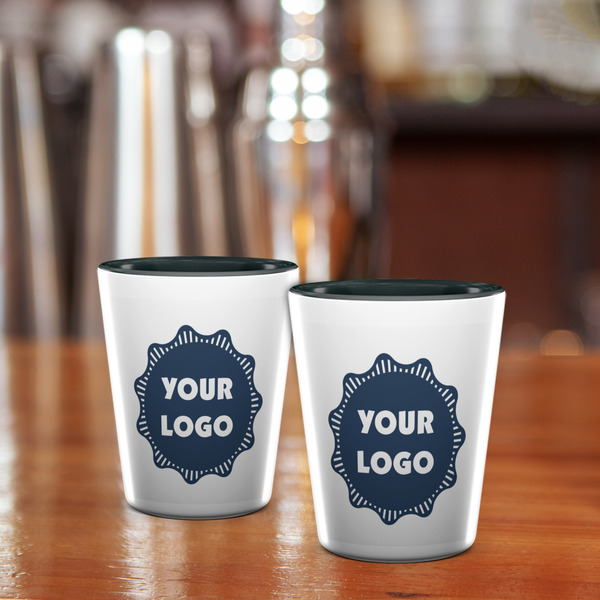 Logo Ceramic Shot Glass - Two Tone - Lifestyle
