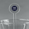 Logo 5.5" Round Plastic Stir Sticks - Clear