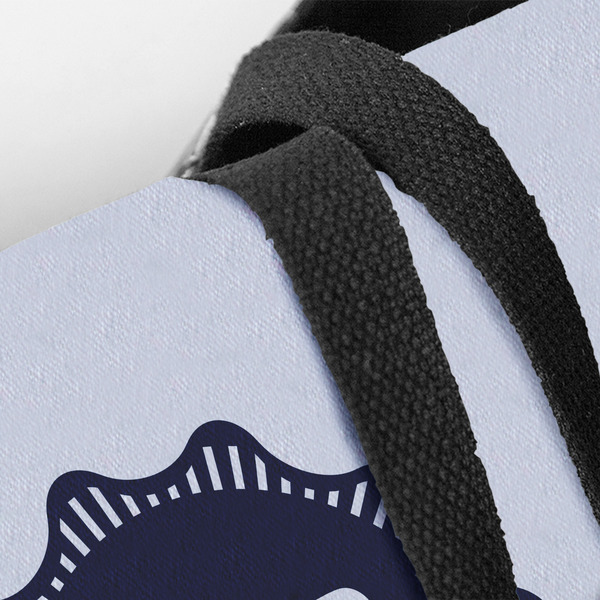 Logo Closeup of Tote w/Black Handles