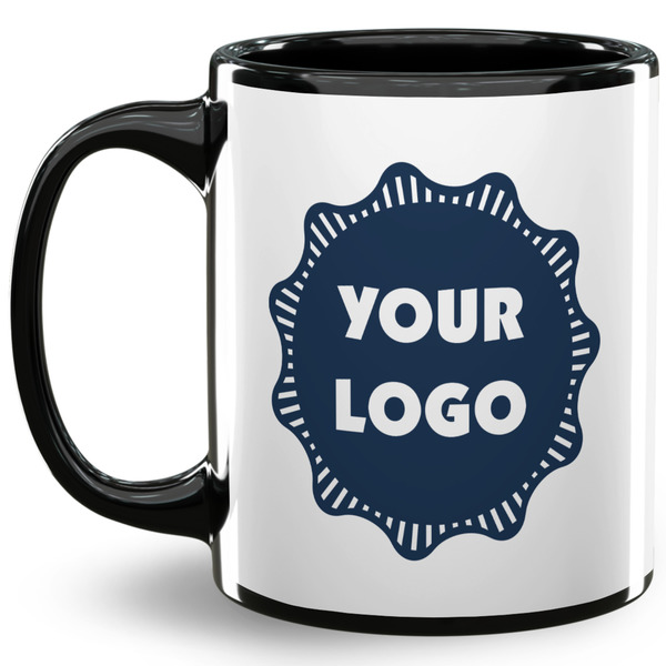 Custom Logo 11 oz Coffee Mug - Black