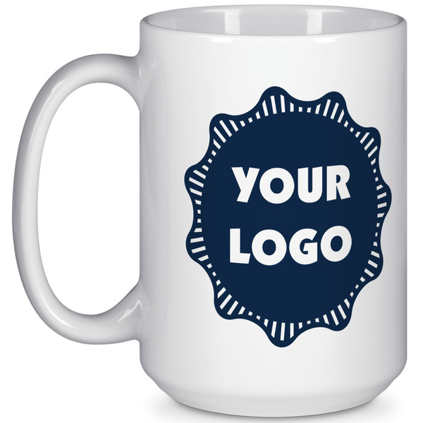 Custom Logo 15 oz Coffee Mug - White