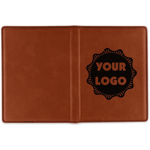 Logo Cognac Leather Passport Holder Outside Single Sided - Apvl