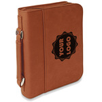 Logo Leatherette Bible Cover with Handle & Zipper - Small - Double-Sided