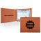 Logo Leatherette Certificate Holder - Front and Inside