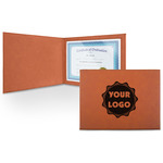 Logo Leatherette Certificate Holder - Front Only
