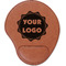 Logo Cognac Leatherette Mouse Pads with Wrist Support - Flat