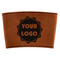 Logo Cognac Leatherette Mug Sleeve - Flat