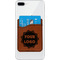 Logo Cognac Leatherette Phone Wallet on iphone 8