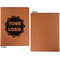 Logo Cognac Leatherette Portfolios with Notepad - Large - Single Sided - Apvl