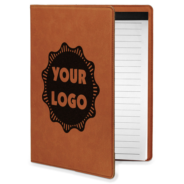 Custom Logo Leatherette Portfolio with Notepad - Small - Double-Sided