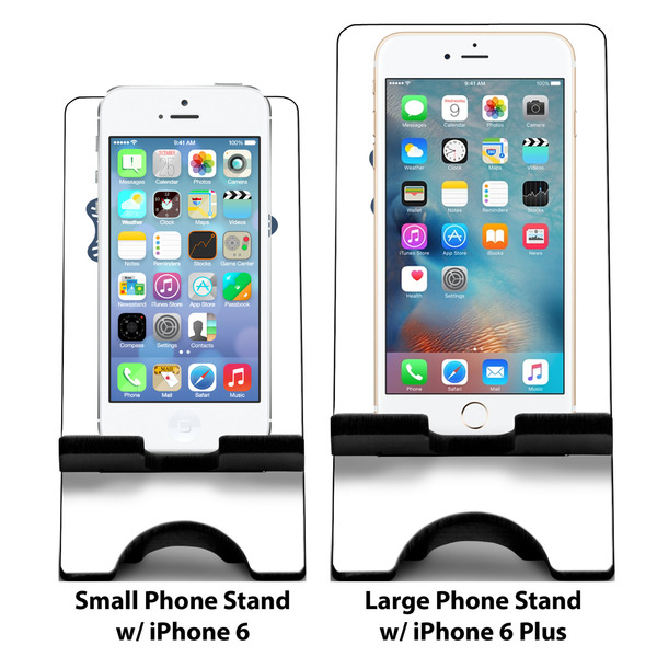 Logo Compare Phone Stand Sizes - with iPhones