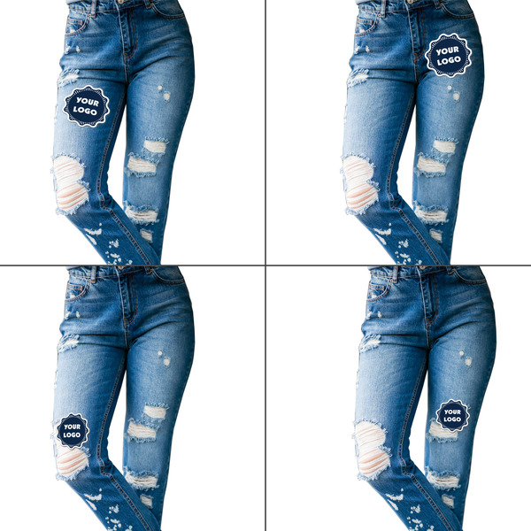 Logo Custom Shape Iron On Patches - L - Set of 4 - Approval