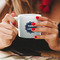 Logo Double Shot Espresso Cup - Lifestyle in Hands Close