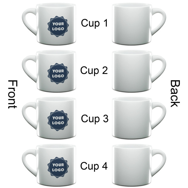 Logo Double Shot Espresso Cup - Set of 4 - Front & Back