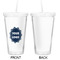 Logo Double Wall Tumbler with Straw - Approval