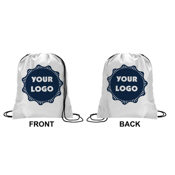 Logo Drawstring Backpack Front & Back Medium