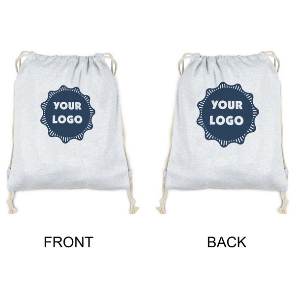 Logo Drawstring Backpacks - Sweatshirt Fleece - Double Sided - APPROVAL