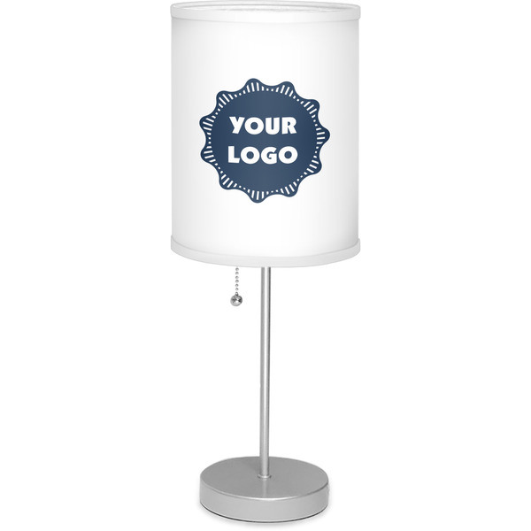 Custom Logo 7" Drum Lamp with Shade Linen