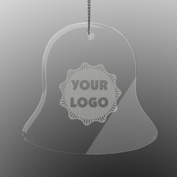 Logo Engraved Glass Ornament - Bell