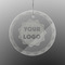 Logo Engraved Glass Ornament - Round (Front)