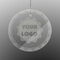 Logo Engraved Glass Ornament - Round