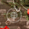 Logo Engraved Glass Ornaments - Round (Lifestyle)