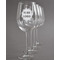 Logo Engraved Wine Glasses Set of 4 - Front View