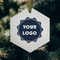 Logo Frosted Glass Ornament - Hexagon (Lifestyle)