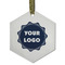 Logo Frosted Glass Ornament - Hexagon