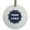 Logo Frosted Glass Ornament - Round