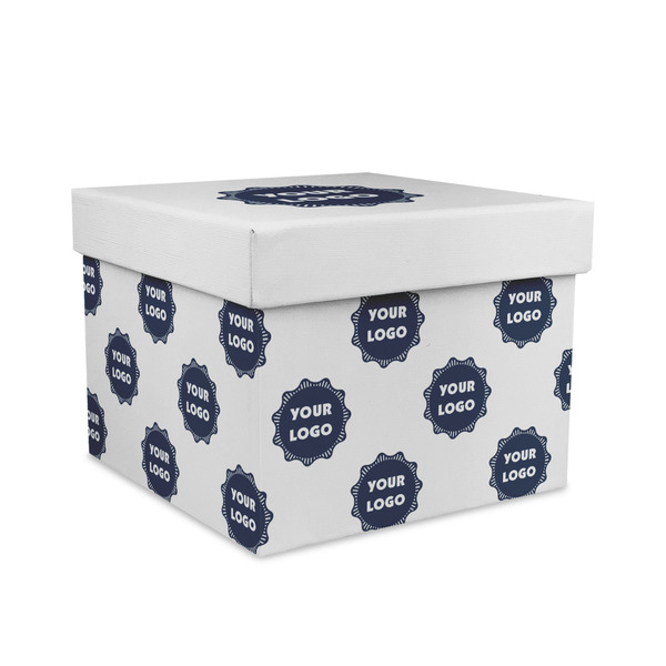Custom Logo Gift Box with Lid - Canvas Wrapped - Large