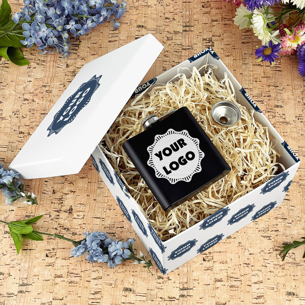 Logo Gift Boxes with Lid - Canvas Wrapped - Large - In Context