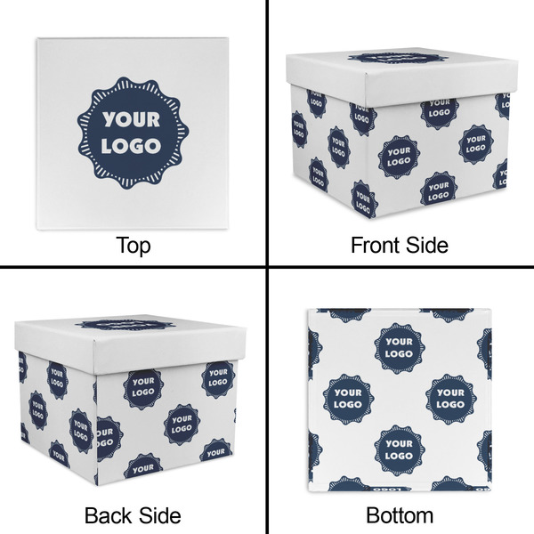 Logo Gift Boxes with Lid - Canvas Wrapped - Small - Approval