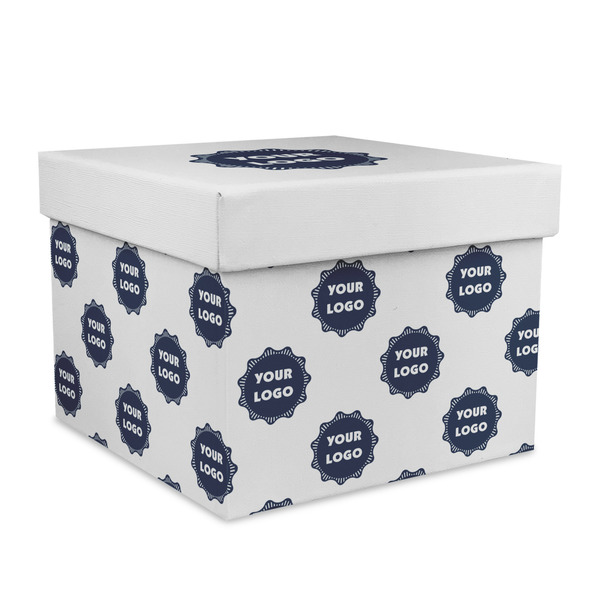 Custom Logo Gift Box with Lid - Canvas Wrapped - X-Large