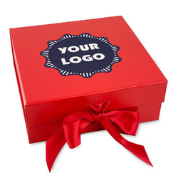 Logo Gift Box with Magnetic Lid - Red