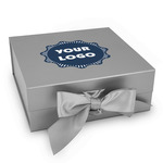 Logo Gift Box with Magnetic Lid - Silver