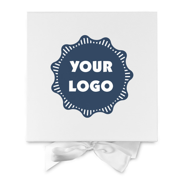 Logo Gift Boxes with Magnetic Lid - White - Approval