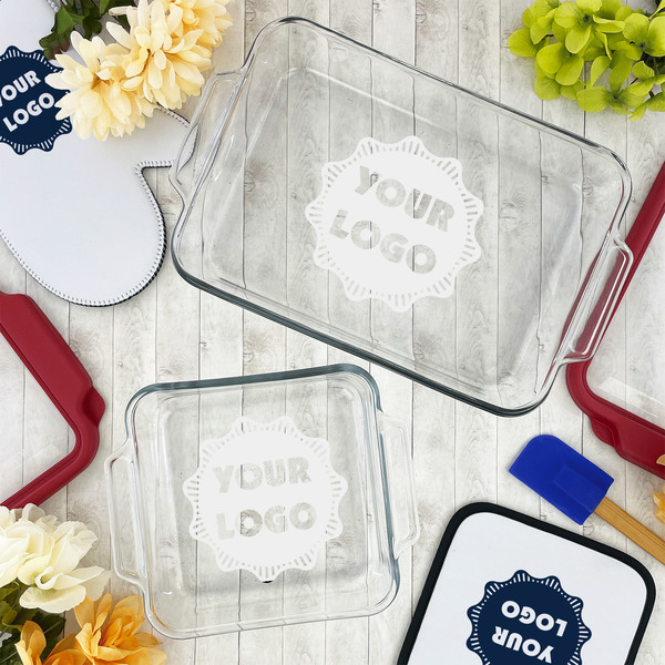 Logo Glass Baking Dish Set - Lifestyle