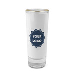 Logo 2 oz Shot Glass - Glass with Gold Rim