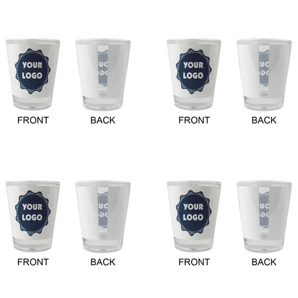 Logo Glass Shot Glass - Standard - Set of 4 - Front & Back