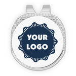 Logo Golf Ball Marker - Hat Clip - Silver