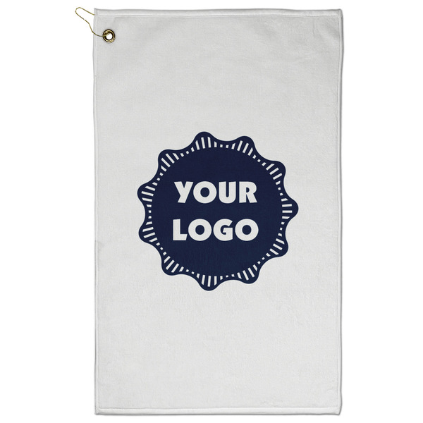 Custom Logo Golf Towel - Poly-Cotton Blend - Large