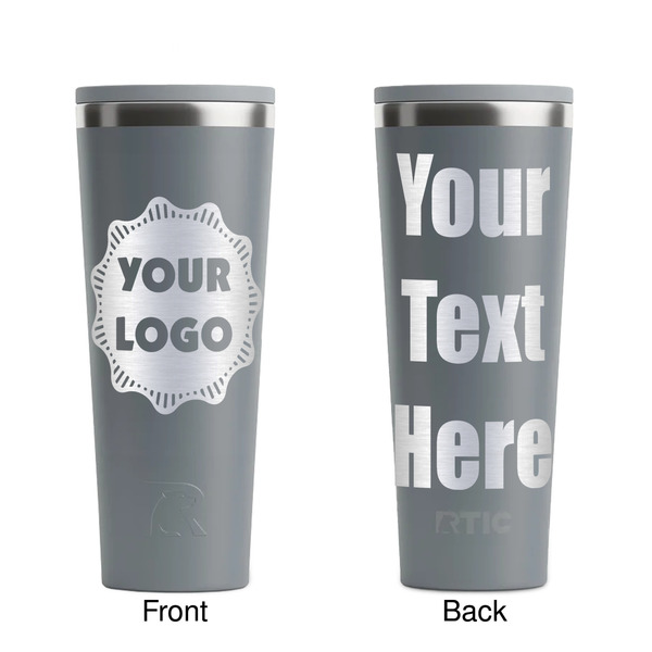 Logo Grey RTIC Everyday Tumbler - 28 oz. - Front and Back