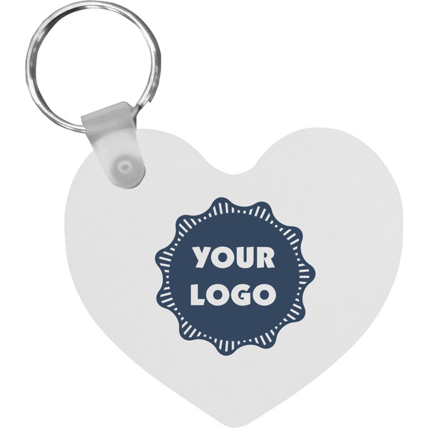 Custom Logo Heart Plastic Keychain