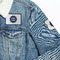 Logo Iron On Patches - On Jacket Closeup