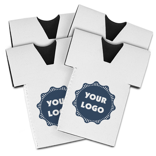 Custom Logo Jersey Bottle Cooler - Set of 4