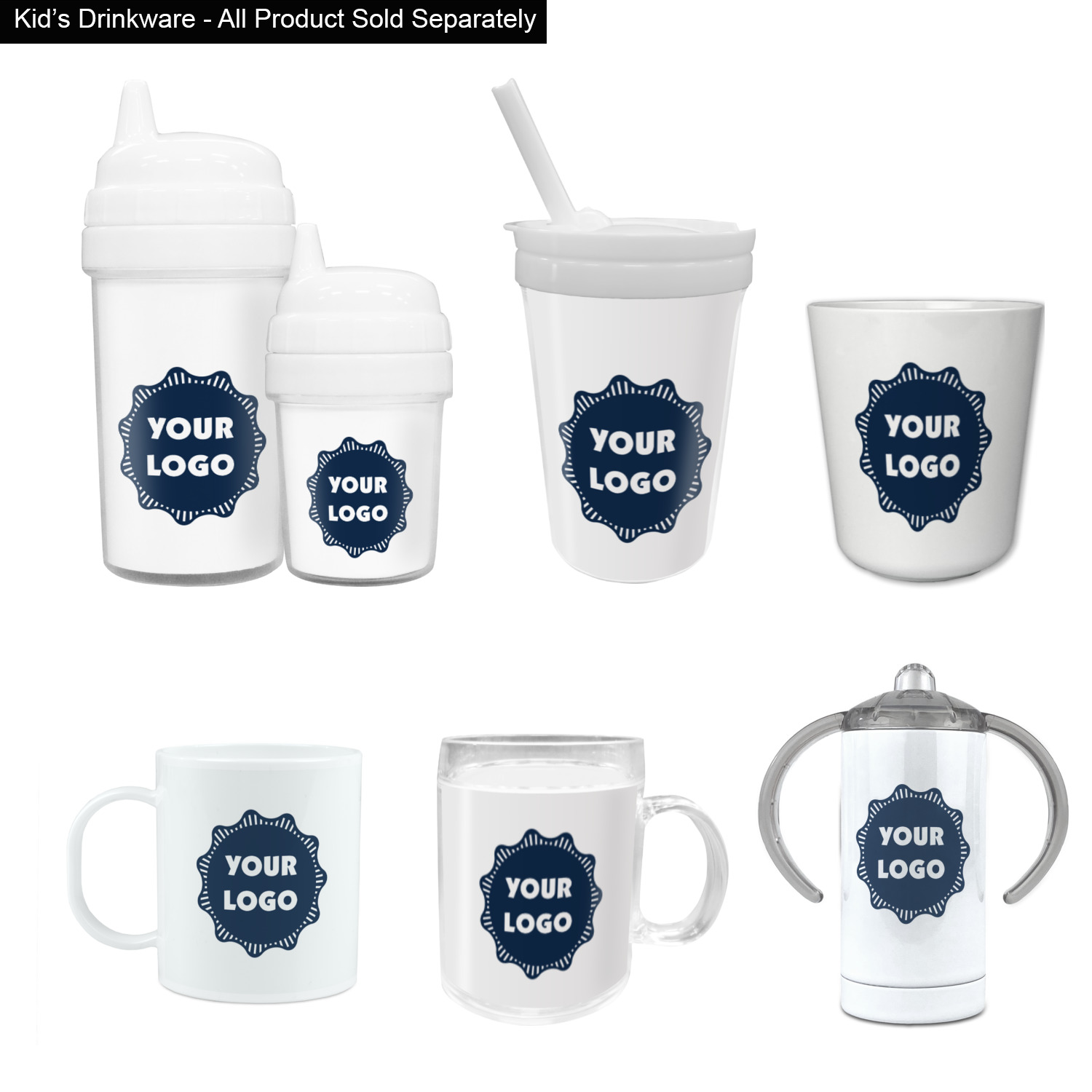 Custom Logo Printed Spill Proof Baby Cups
